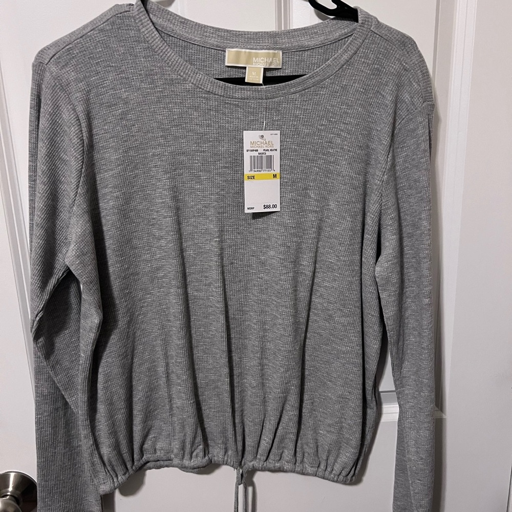 Michael Kors Charcoal Textured Sweater